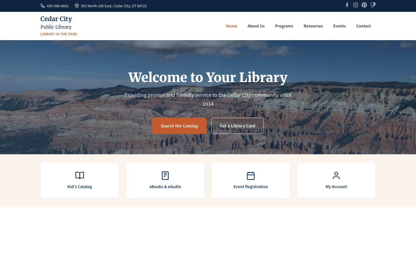 Cedar City Public Library screenshot